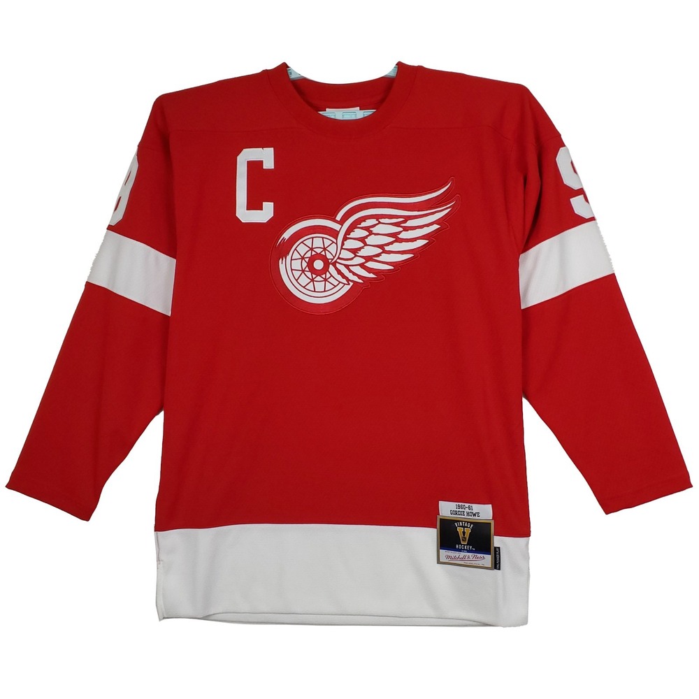 Gordon Howe Detroit Red Wings Mitchell & Ness Medium Jersey Red White #9 NWT